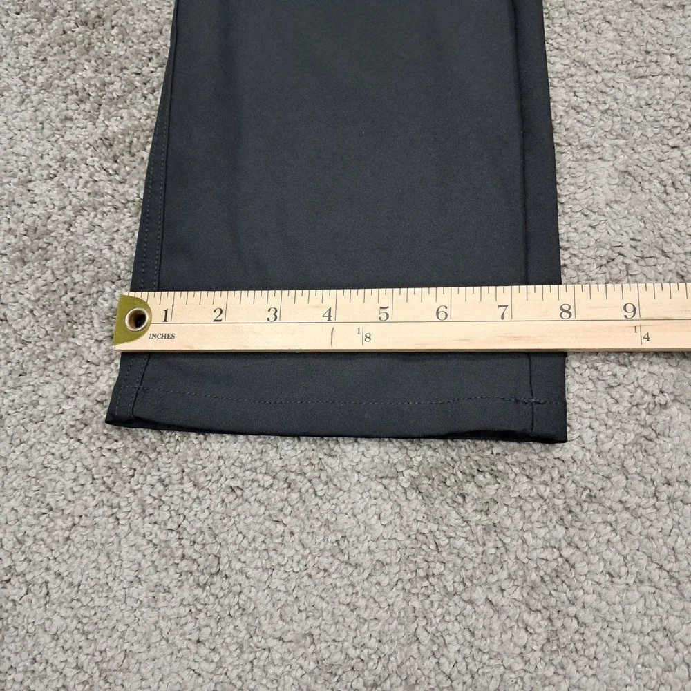 Greg Norman Mens Black Performance Golf Pants 36x32 Stretch 5-Pocket Flat Front